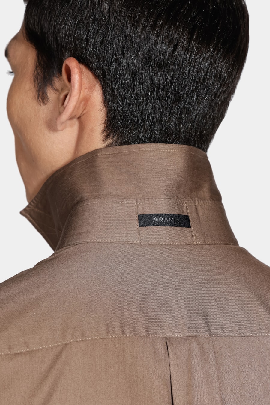 Camisa Regular Sarja de Algodão Egípcio Empire Amendoa — foto 4 de 6
