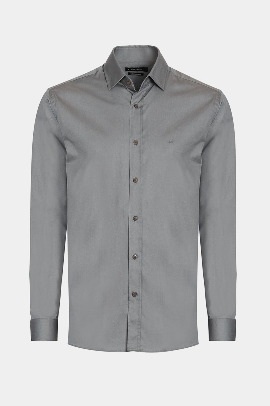 Camisa Regular Sarja de Algodão Egípcio Empire Chumbo — foto 5 de 5