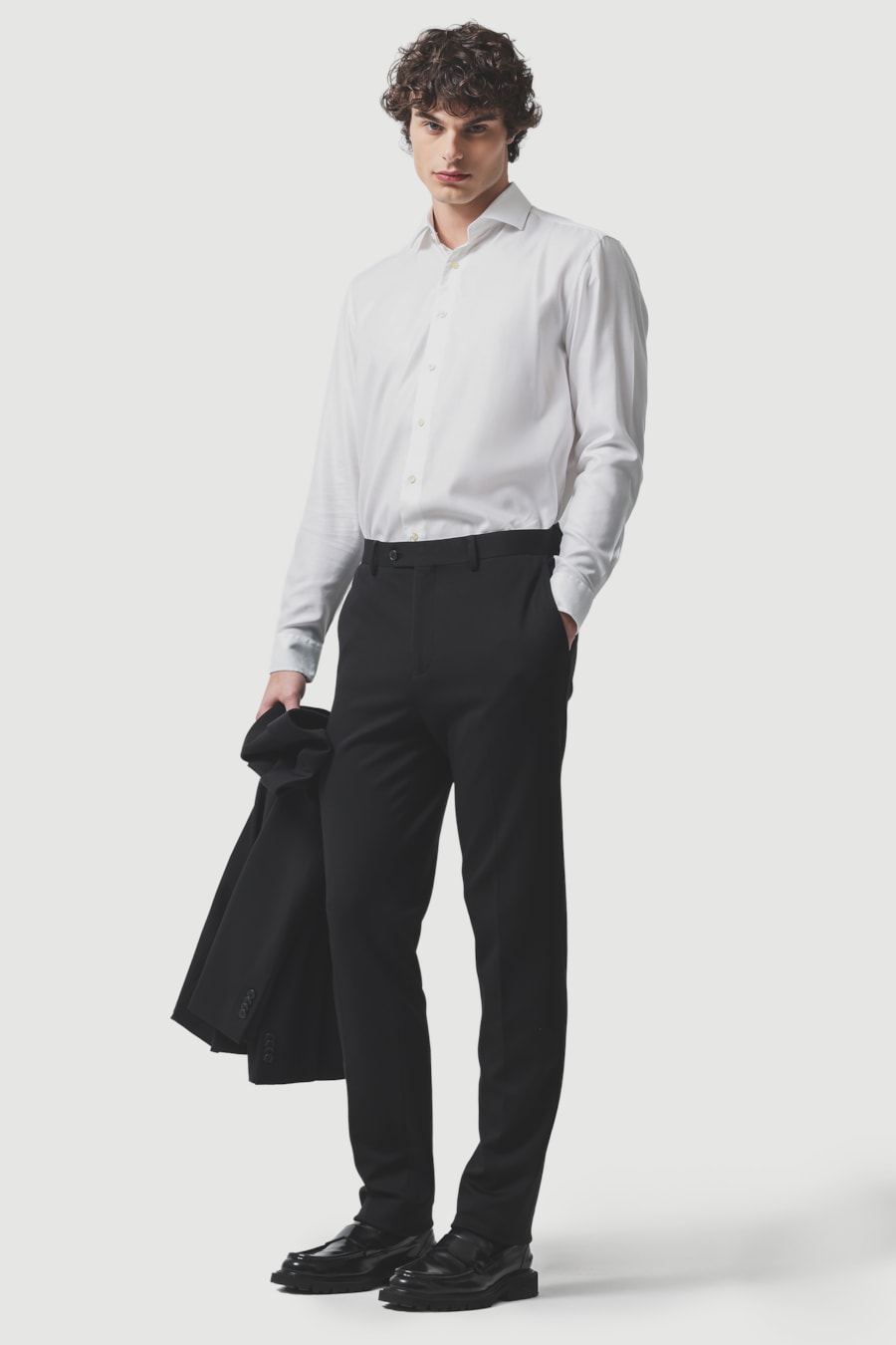 Camisa Regular Social Seda Wrinkle Free Branco — foto 2 de 6
