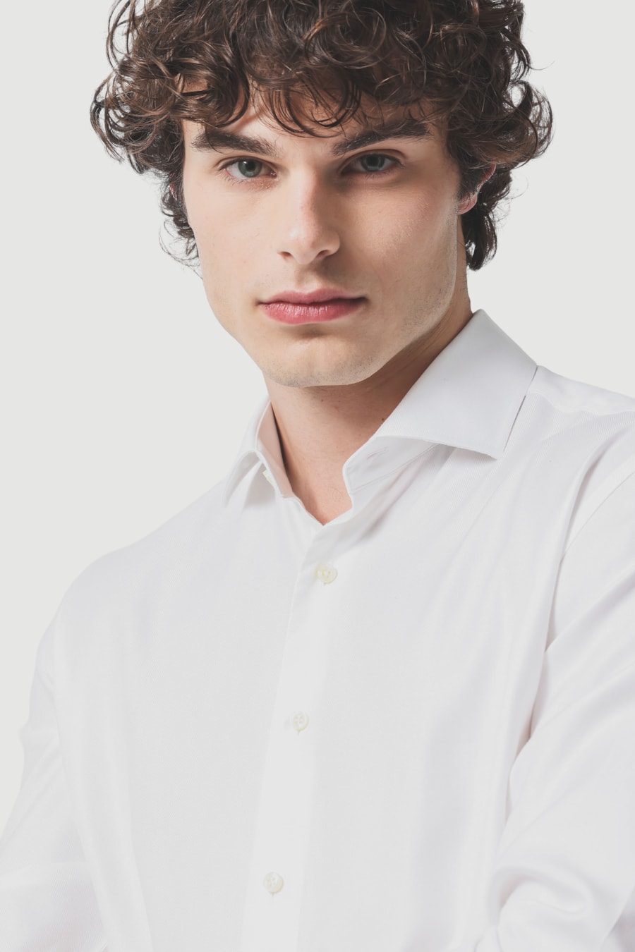 Camisa Regular Social Seda Wrinkle Free Branco — foto 3 de 6