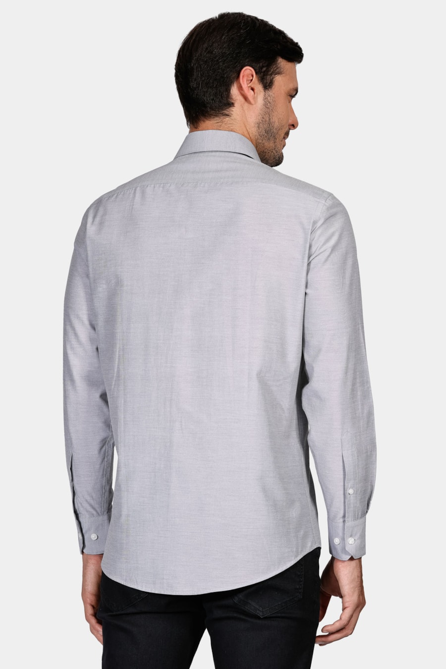 Camisa Regular Social Tricoline Cinza — foto 5 de 6