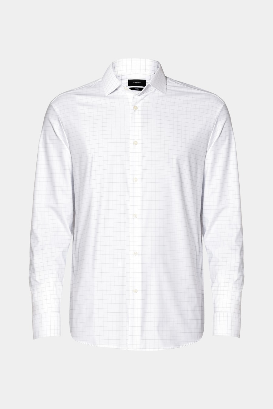 Camisa Regular Tech Flex Xadrez Outline Branco C/Cafe — foto 4 de 5