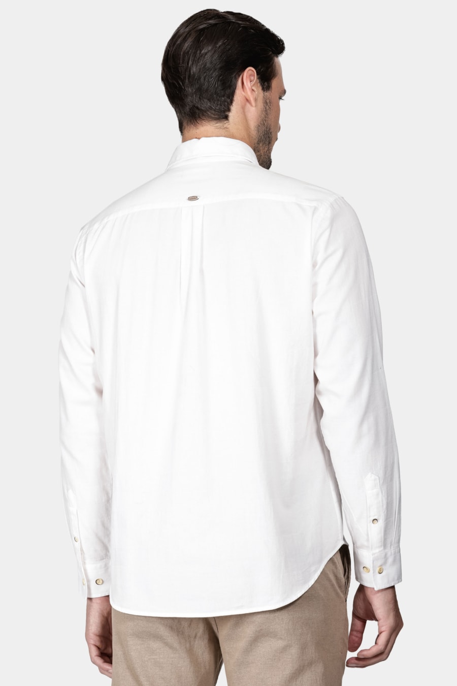 Camisa Regular Textura Horizontal Off White — foto 4 de 6