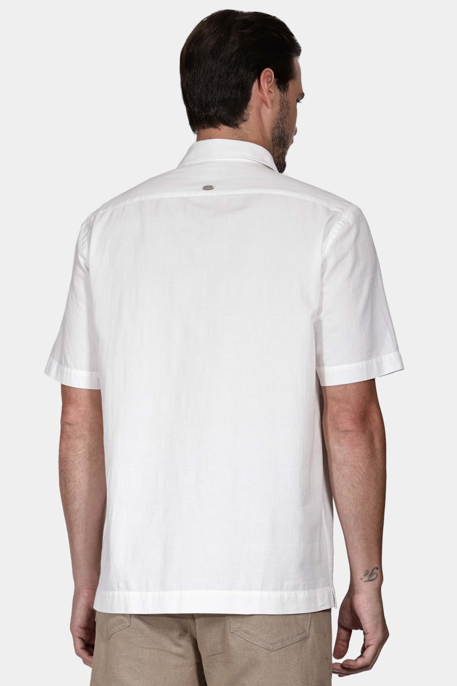 Camisa Regular Textura Horizontal Off White — foto 4 de 6