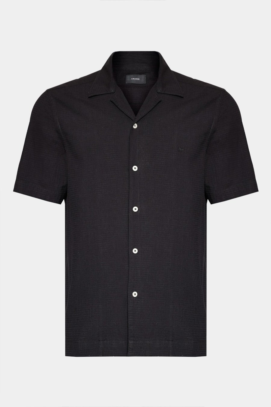 Camisa Regular Textura Horizontal Preto — foto 5 de 6
