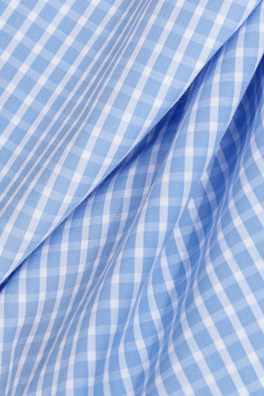Camisa Regular Tricoline Xadrez Branco Com Azul — foto 5 de 6