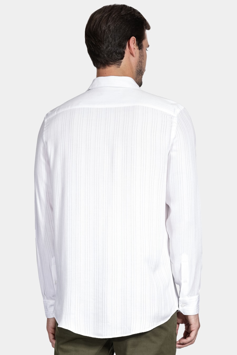 Camisa Regular Viscose Maquinetada Branco — foto 4 de 6