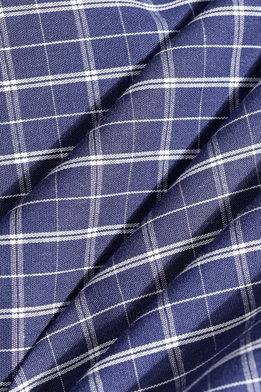 Camisa Regular Xadrez Bicolor Bolso Marinho/Branco — foto 6 de 6