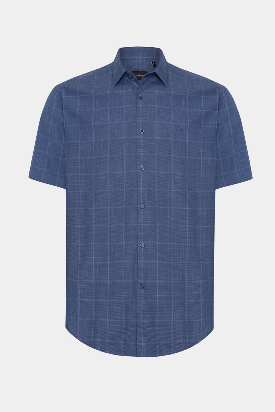 Camisa Regular Xadrez Flamê Azul C/ Marinho — foto 1 de 2