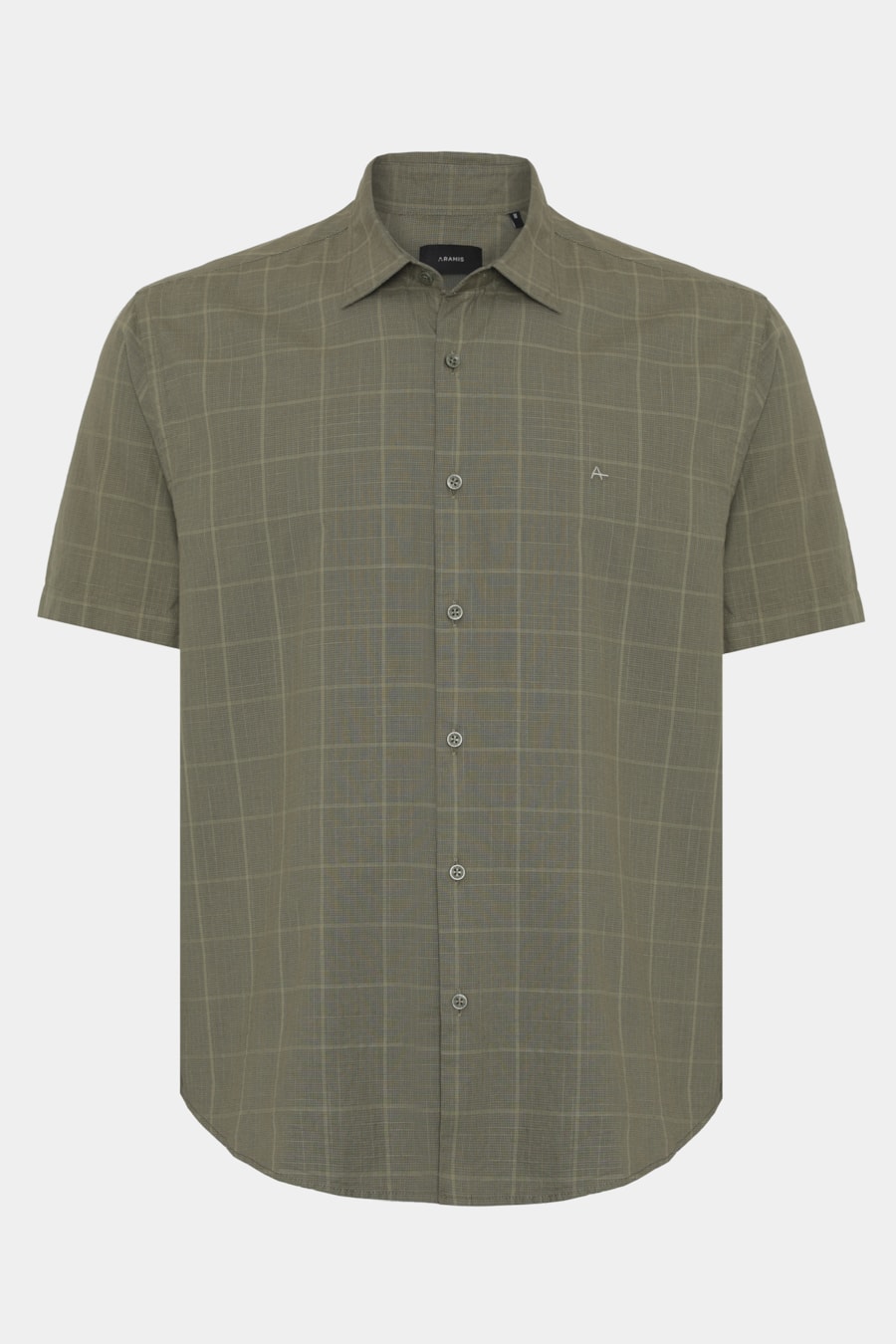 Camisa Regular Xadrez Flamê Verde Militar114 C/ Verde — foto 5 de 6