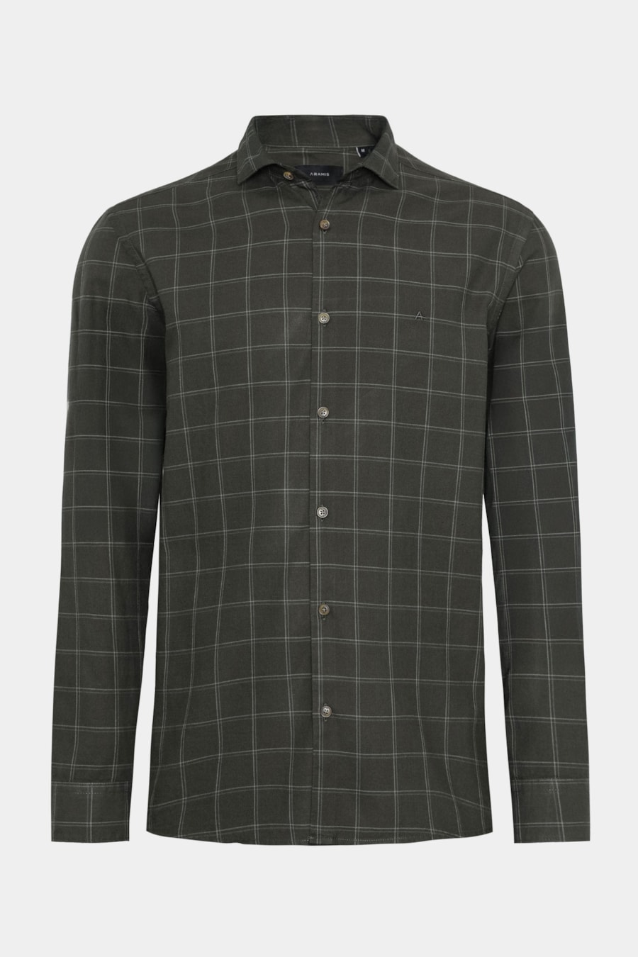 Camisa Regular Xadrez Medio Verde Escuro Com Cinza — foto 5 de 6