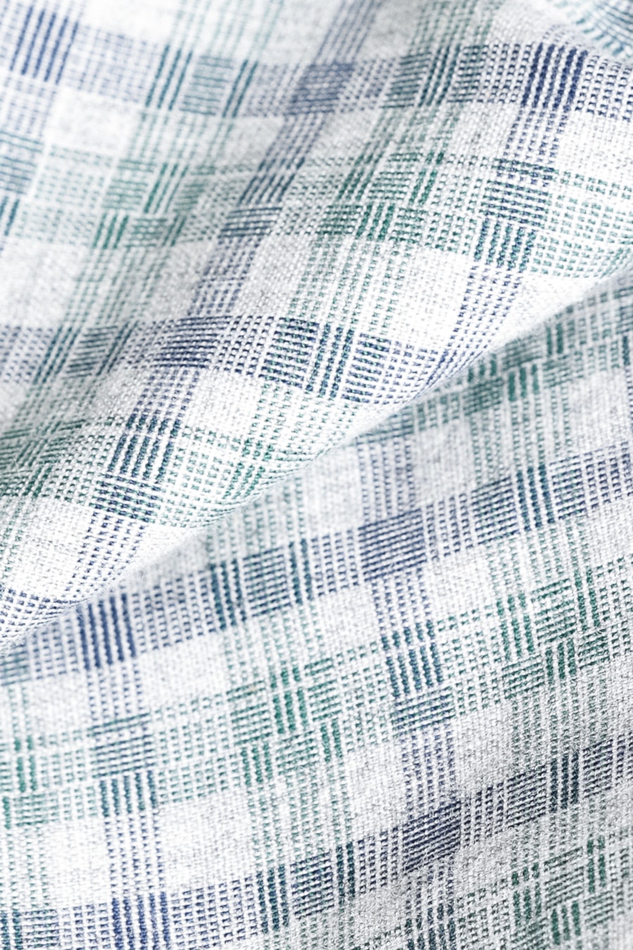 Camisa Regular Xadrez Melange Mescla Claro Com Verde — foto 5 de 5
