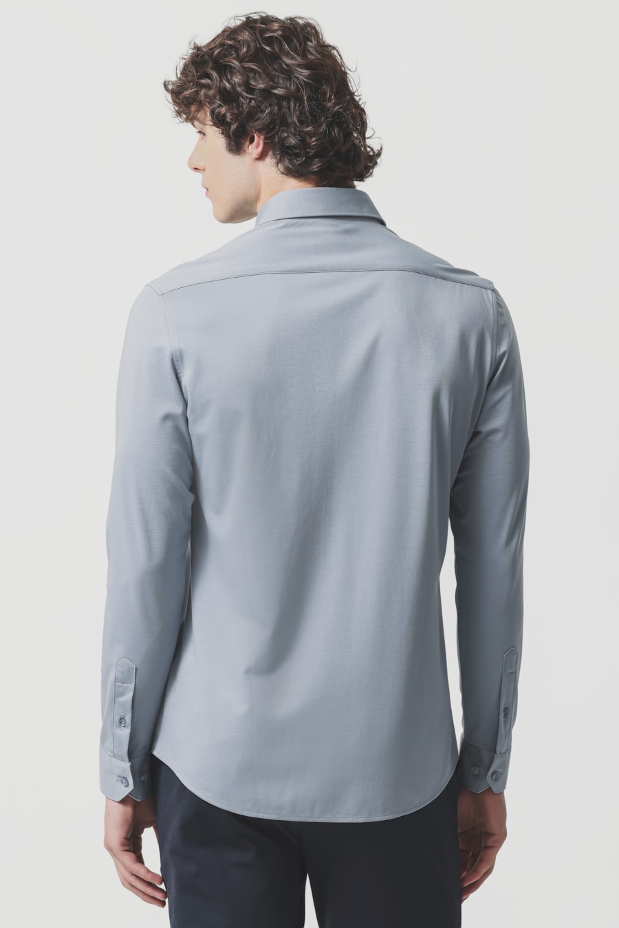 Camisa Slim A-70 Fio Duplo Mercerizado Aluminio — foto 4 de 6