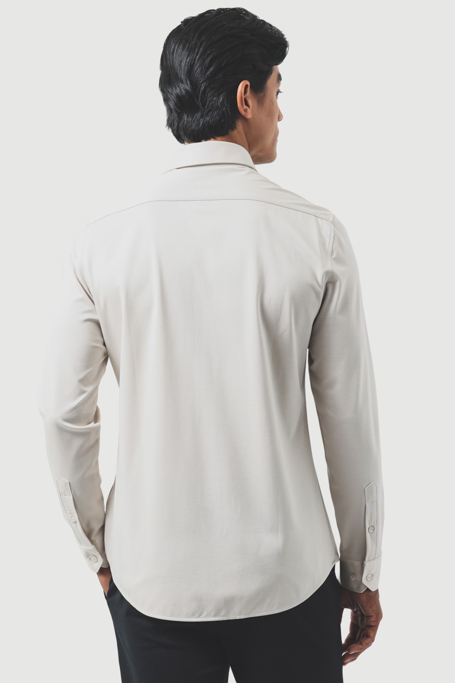 Camisa Slim A-70 Fio Duplo Mercerizado Areia — foto 4 de 6