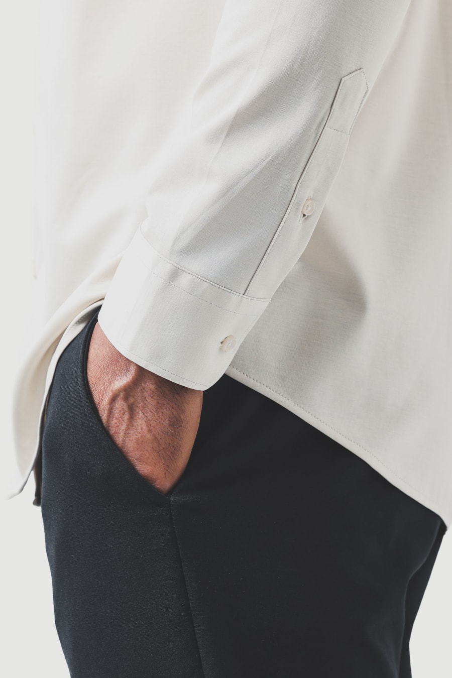 Camisa Slim A-70 Fio Duplo Mercerizado Areia — foto 3 de 6