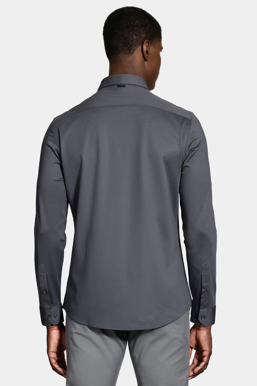 Camisa Slim A-70 Fio Duplo Mercerizado Chumbo — foto 4 de 6