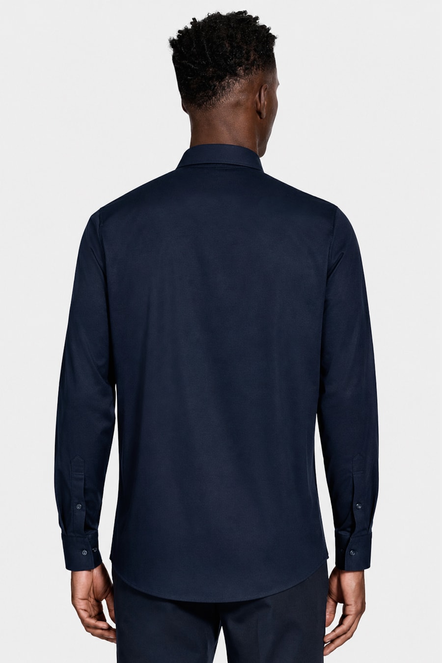Camisa Slim A-70 Fio Duplo Mercerizado Marinho — foto 4 de 6