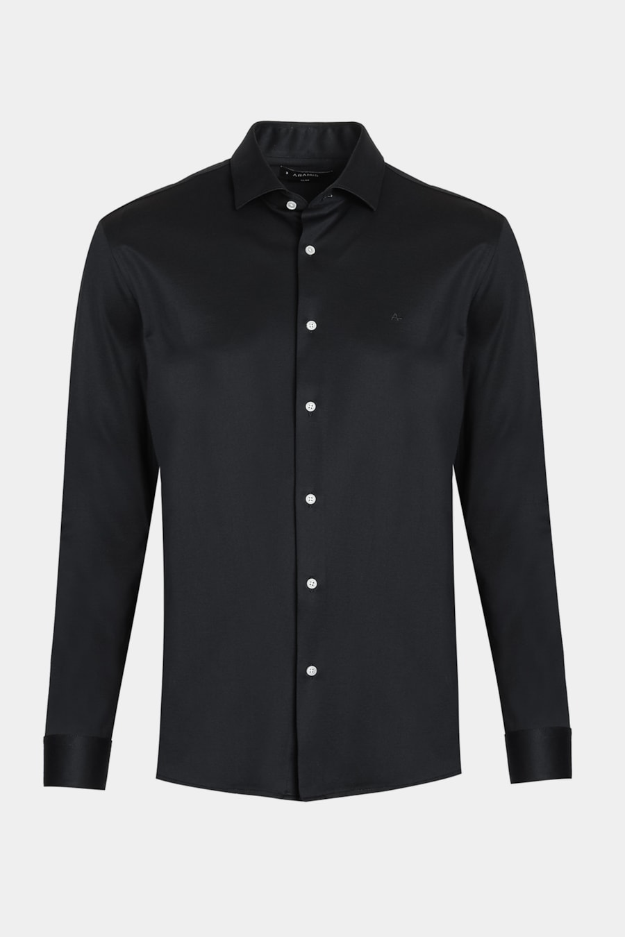 Camisa Slim A-70 Fio Duplo Mercerizado Preto — foto 6 de 8