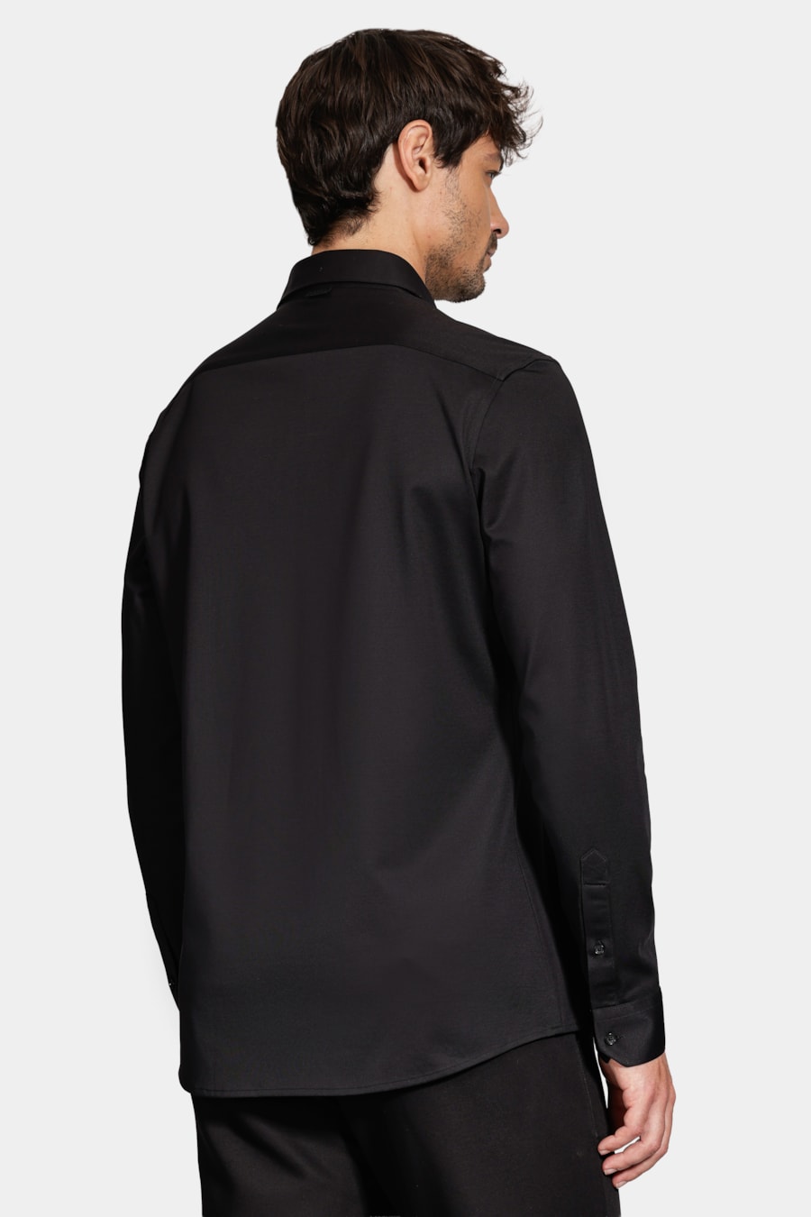 Camisa Slim A-70 Fio Duplo Mercerizado Preto — foto 5 de 8