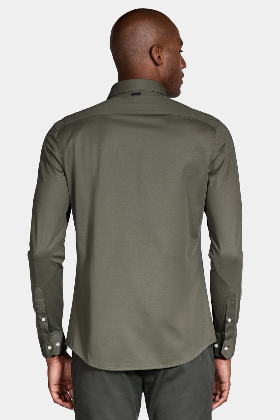 Camisa Slim A-70 Fio Duplo Mercerizado Verde — foto 4 de 7