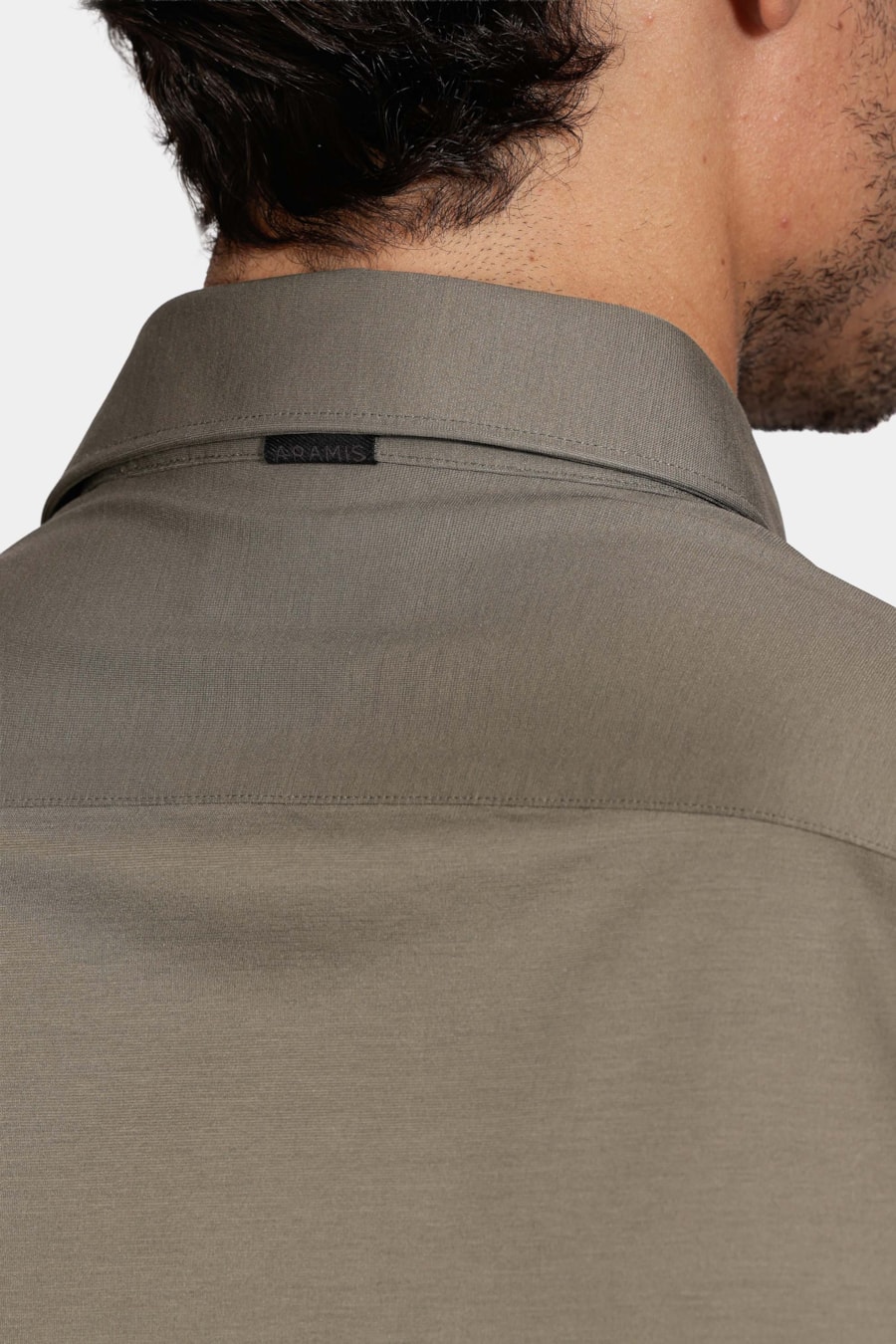 Camisa Slim A-70 Fio Duplo Mercerizado Verde Gris — foto 4 de 7