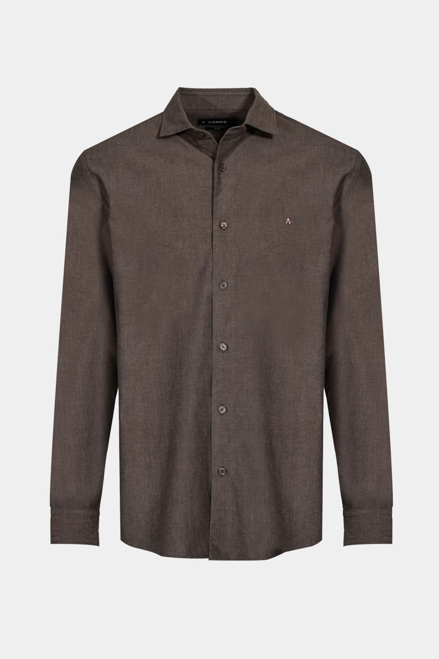 Camisa Slim Actually Liso Marrom — foto 6 de 6