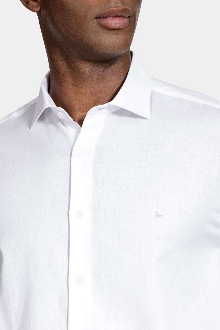 Camisa Slim Algodão Tricoline Manga Longa Branco — foto 3 de 6