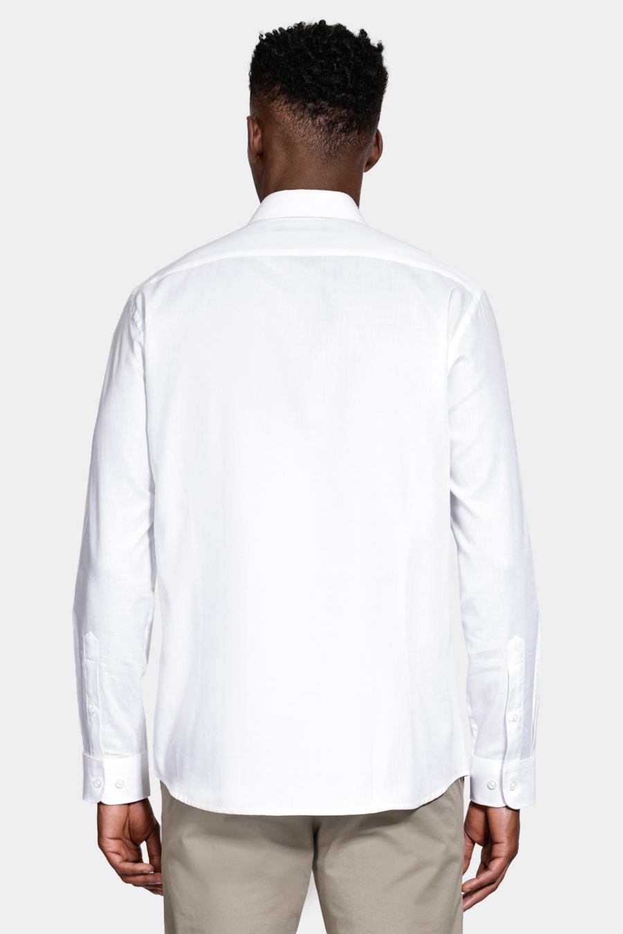 Camisa Slim Algodão Tricoline Manga Longa Branco — foto 4 de 6