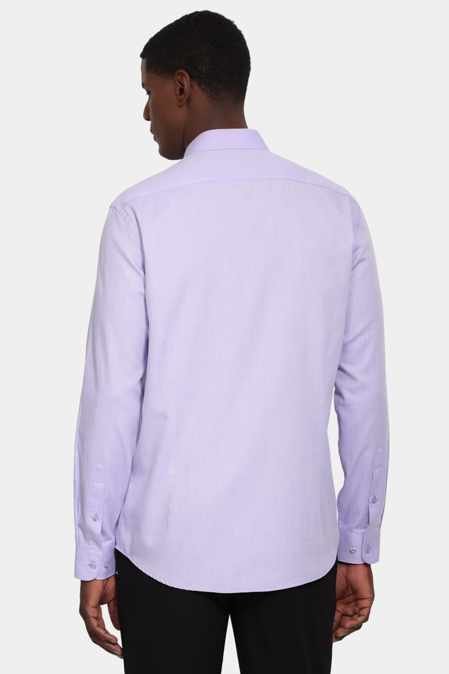Camisa Slim Algodão Tricoline Manga Longa Lilas — foto 4 de 6