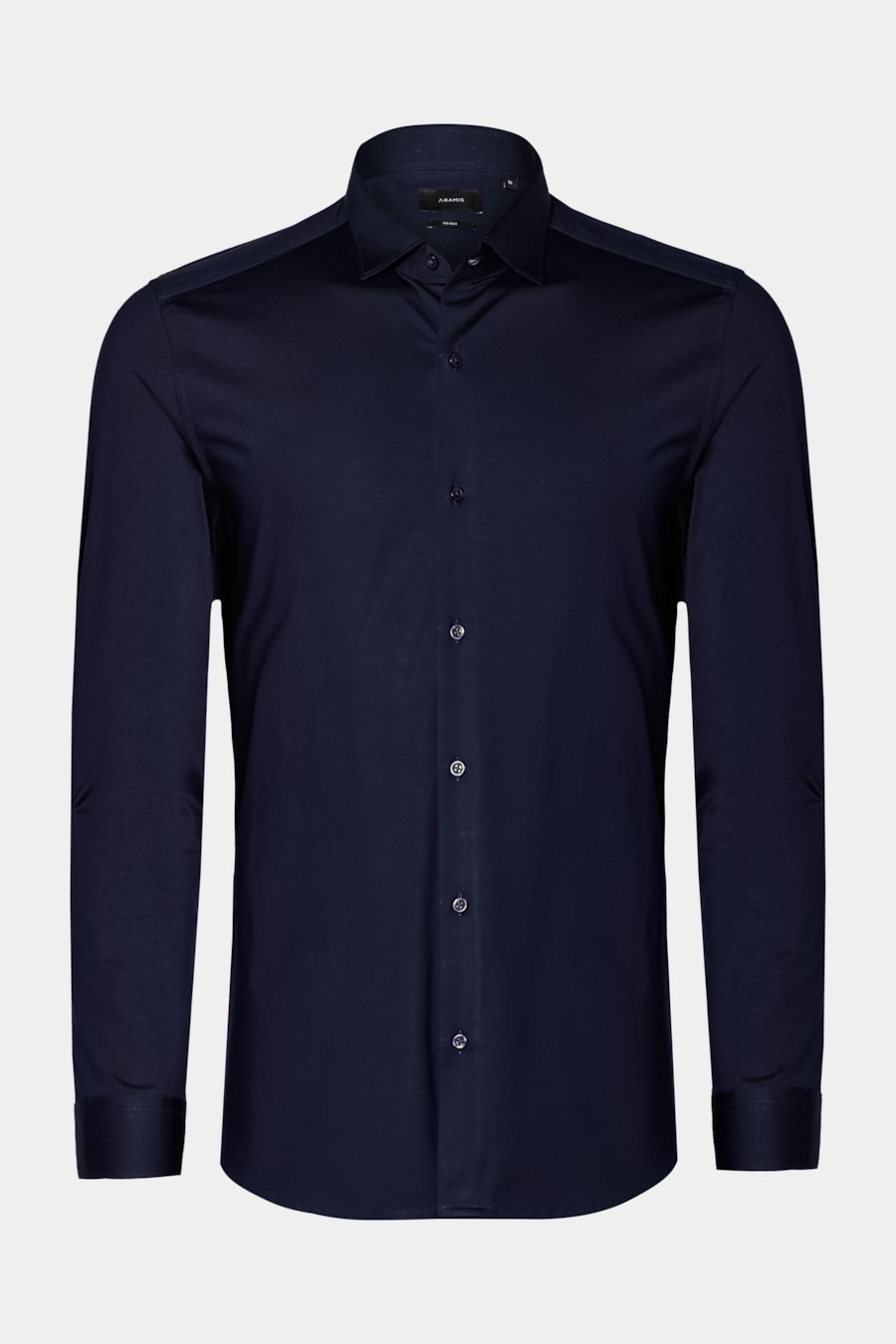 Camisa Slim Cetim de Malha Fio 120/2 Marinho — foto 6 de 7