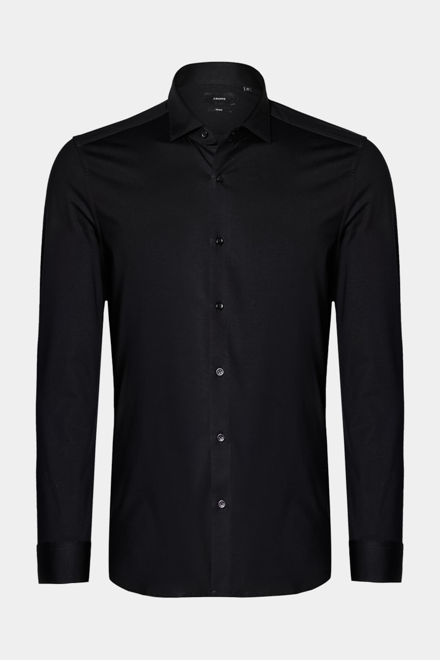 Camisa Slim Cetim de Malha Fio 120/2 Preto — foto 6 de 7