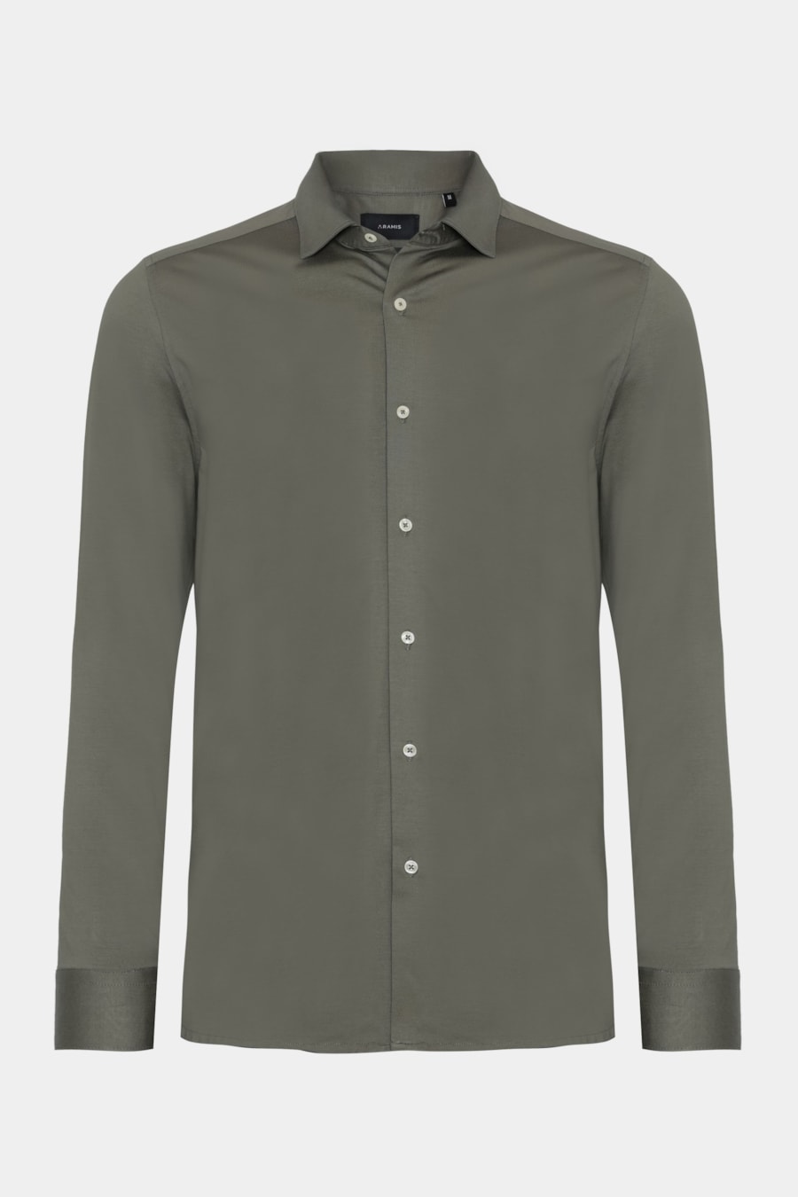 Camisa Slim Cetim de Malha Fio 120/2 Verde — foto 5 de 6