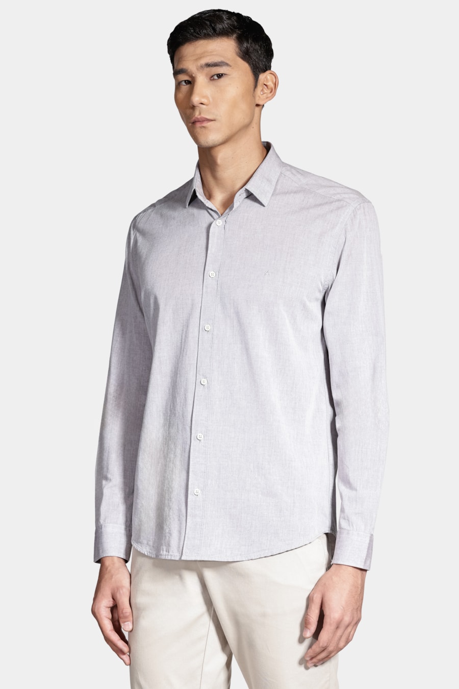 Camisa Slim em Algodão Willis Canela — foto 1 de 6