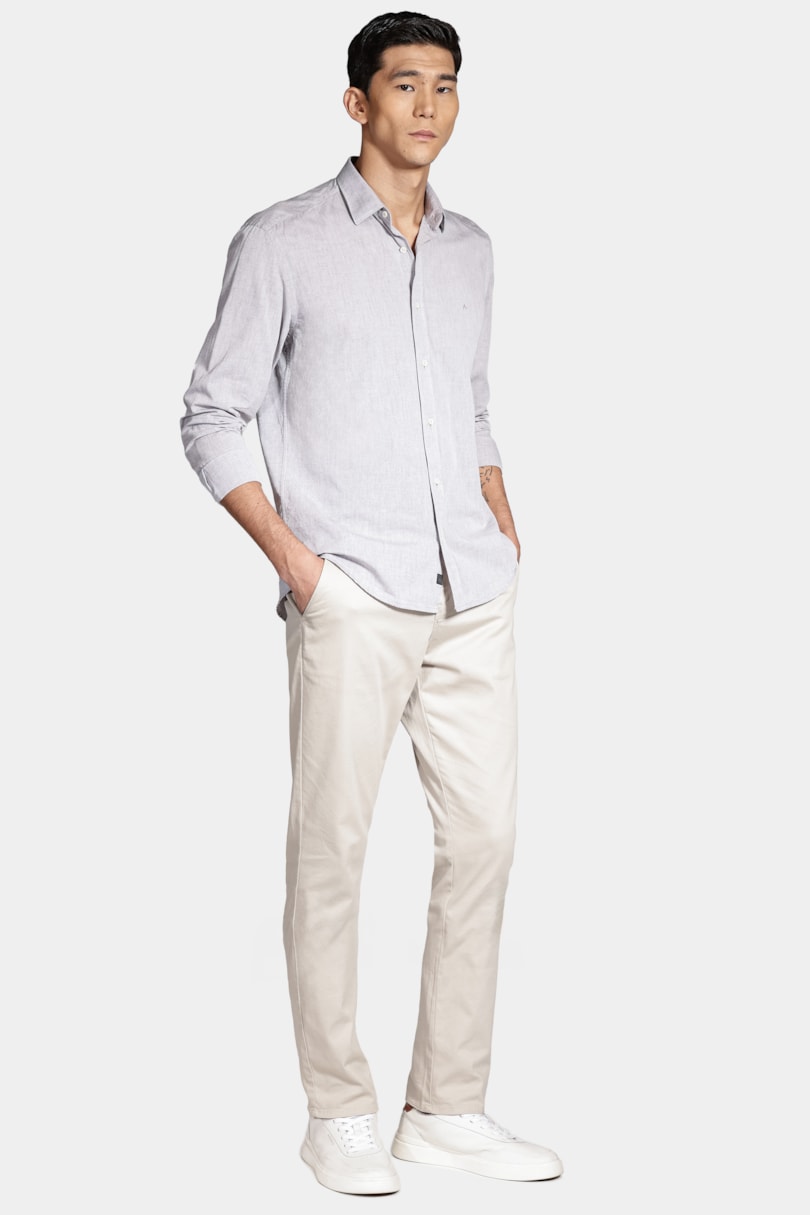 Camisa Slim em Algodão Willis Canela