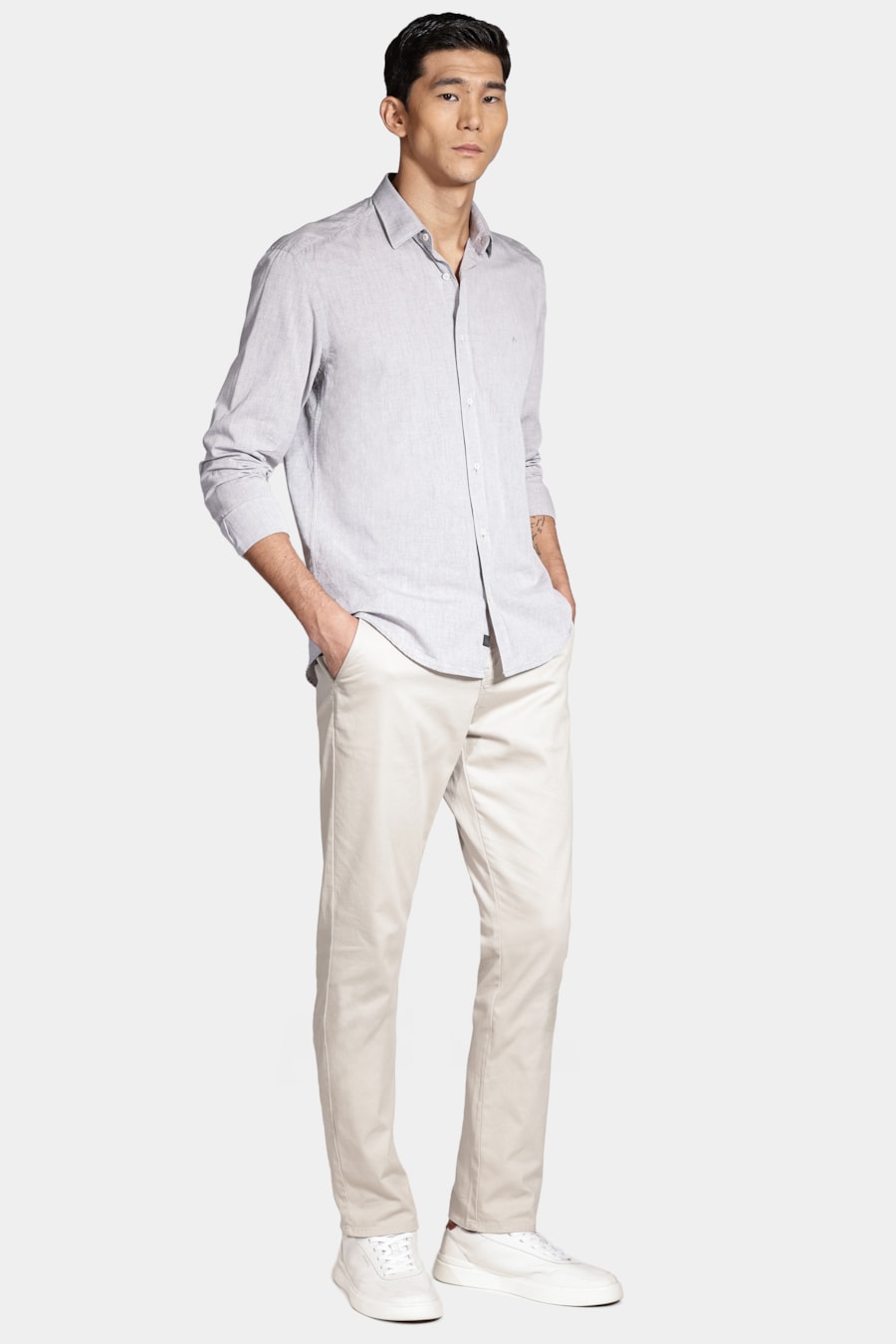 Camisa Slim em Algodão Willis Canela — foto 2 de 6