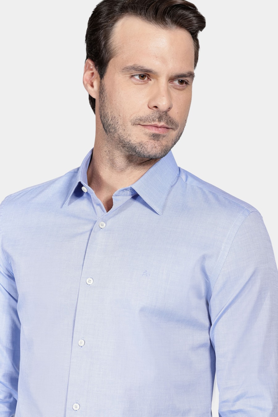 Camisa Slim Fio 50 Egípcio Petronas Azul — foto 3 de 5