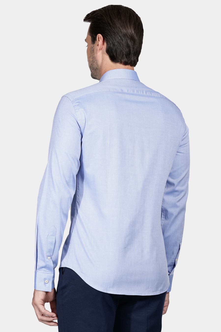 Camisa Slim Fio 50 Egípcio Petronas Azul — foto 4 de 5