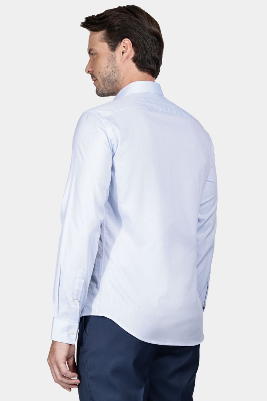 Camisa Slim Fio 50 Egípcio Petronas Azul Claro — foto 4 de 6