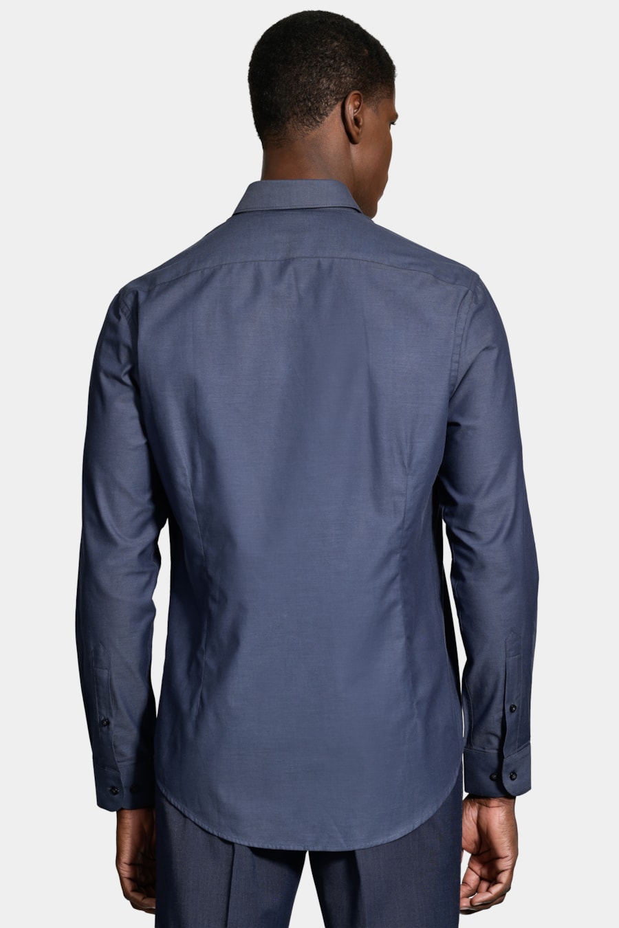Camisa Slim Fio 50 Egipcio Petronas Azul Escuro — foto 4 de 6