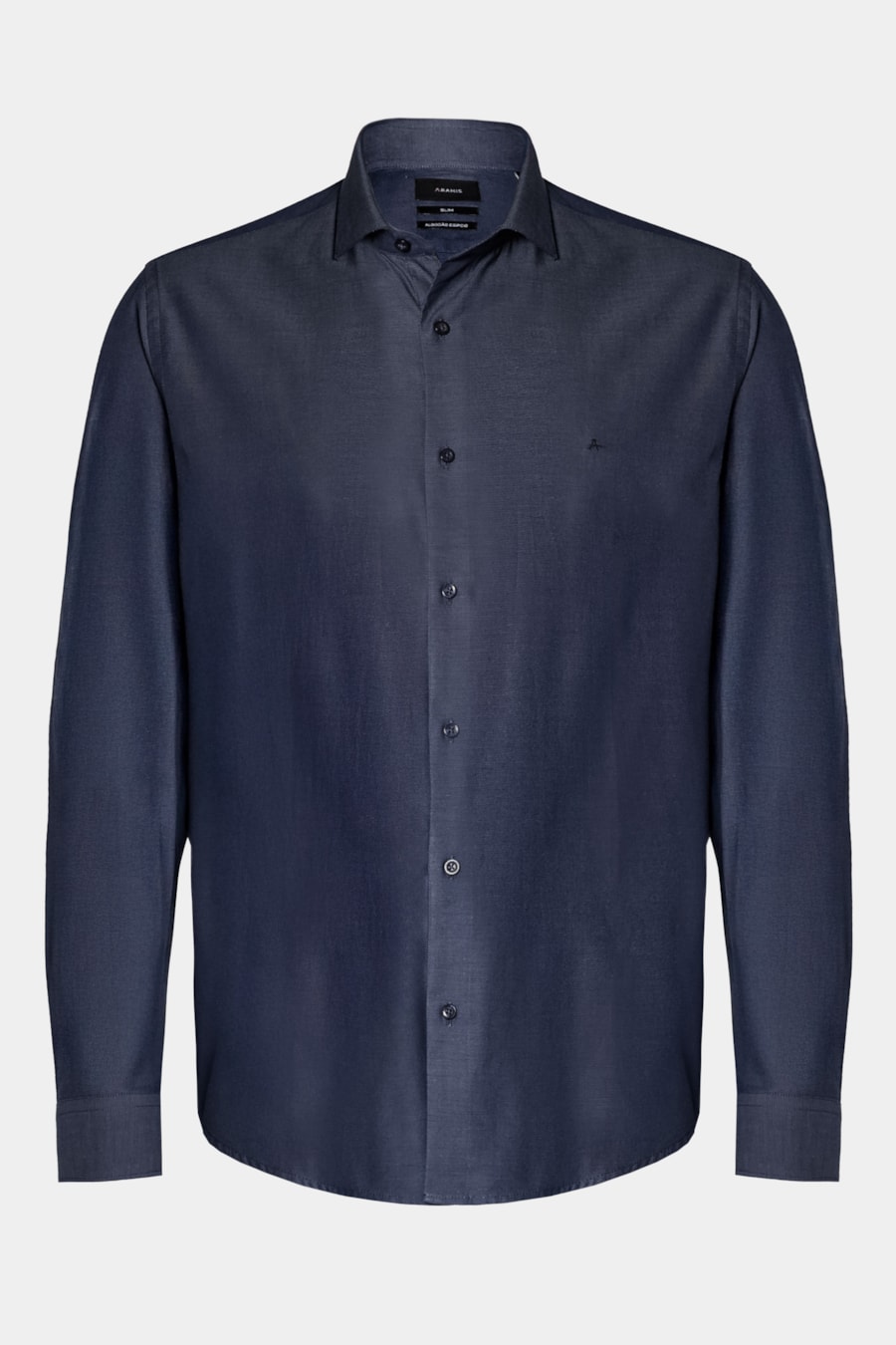 Camisa Slim Fio 50 Egipcio Petronas Azul Escuro — foto 5 de 6