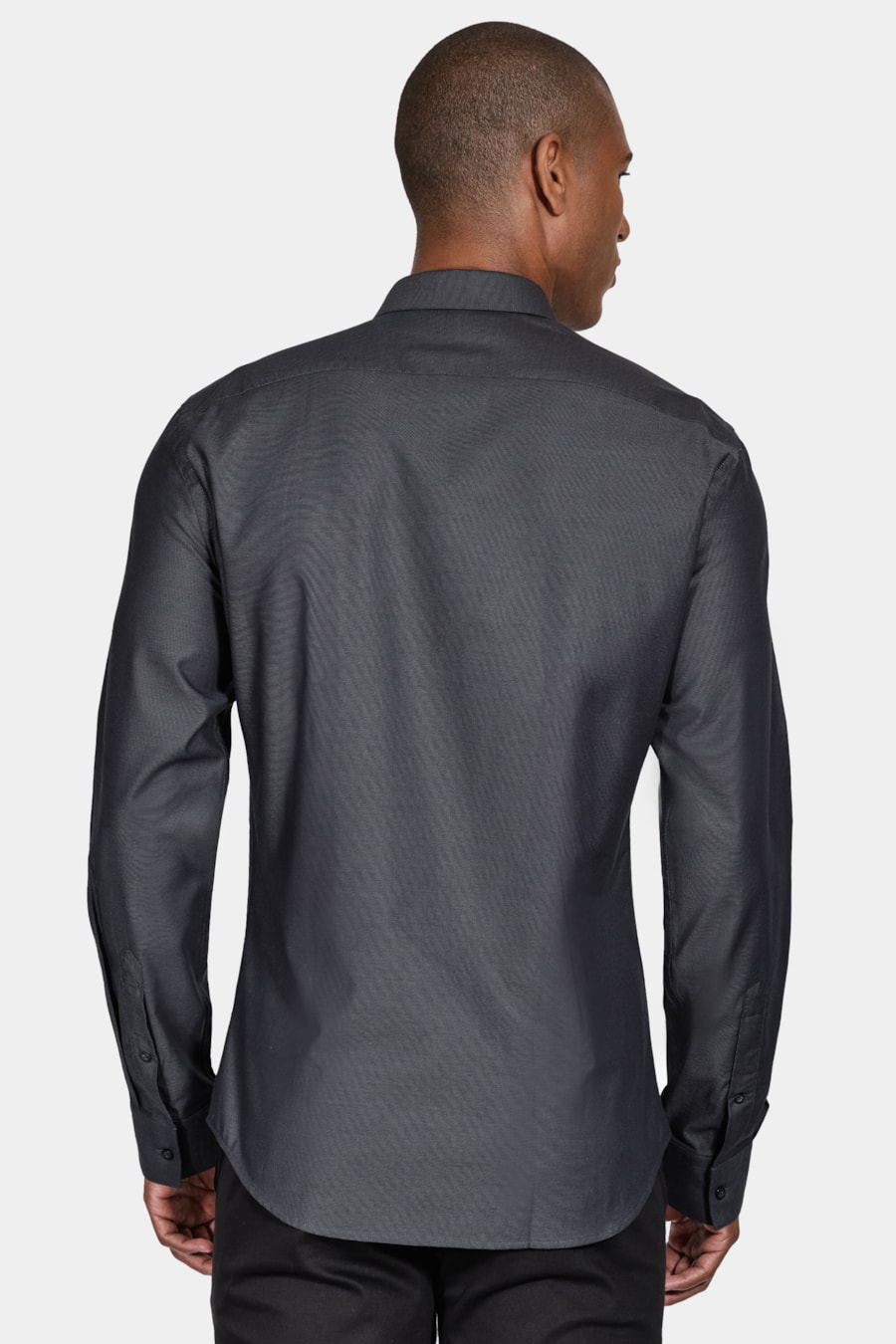 Camisa Slim Fio 50 Egípcio Petronas Chumbo — foto 4 de 6