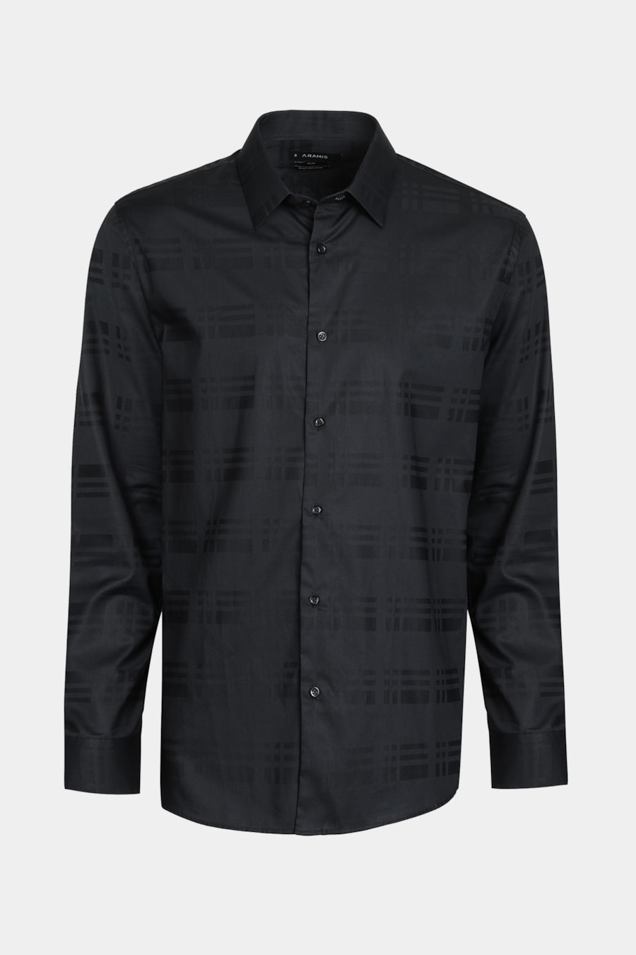 Camisa Slim Fio 60 Pima Jacquard Preto — foto 6 de 6