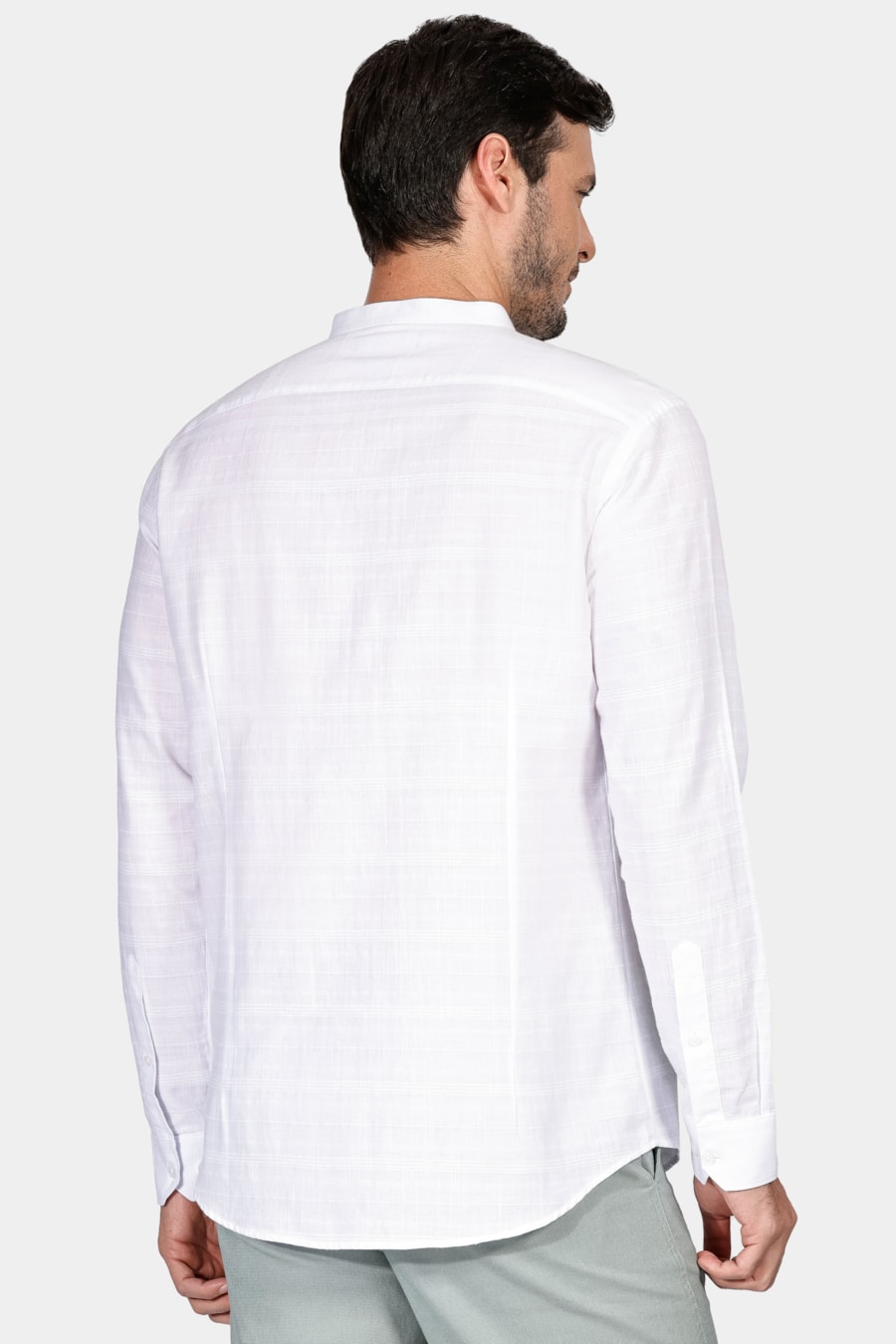 Camisa Slim Gola Padre Maquinetado Branco — foto 5 de 6