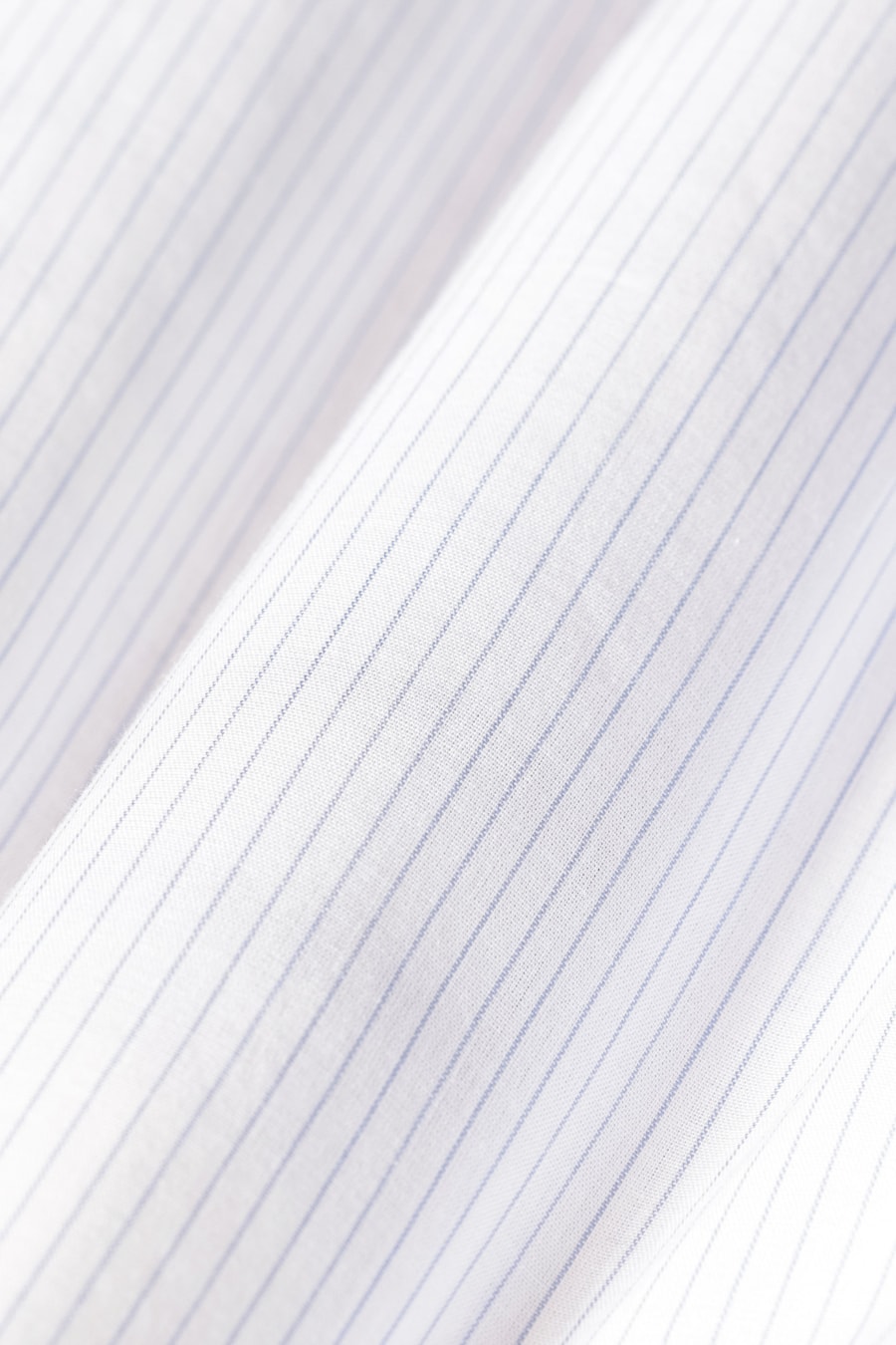 Camisa Slim Listra Vertical Branco C/Azul Claro — foto 6 de 6