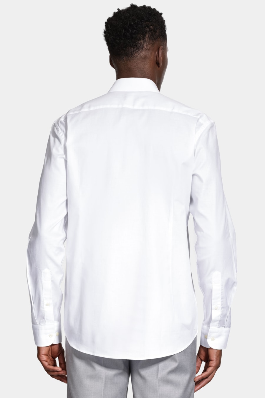 Camisa Slim Manga Longa Algodão Pima Branco — foto 4 de 5