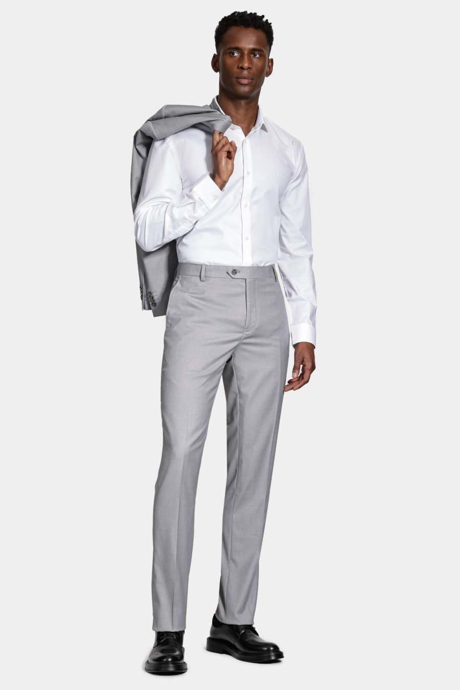 Camisa Slim Manga Longa Algodão Pima Branco — foto 2 de 5