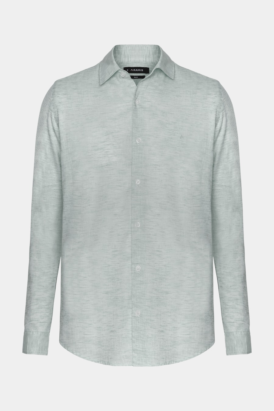 Camisa Slim Manga Longa Linen Verde — foto 5 de 6