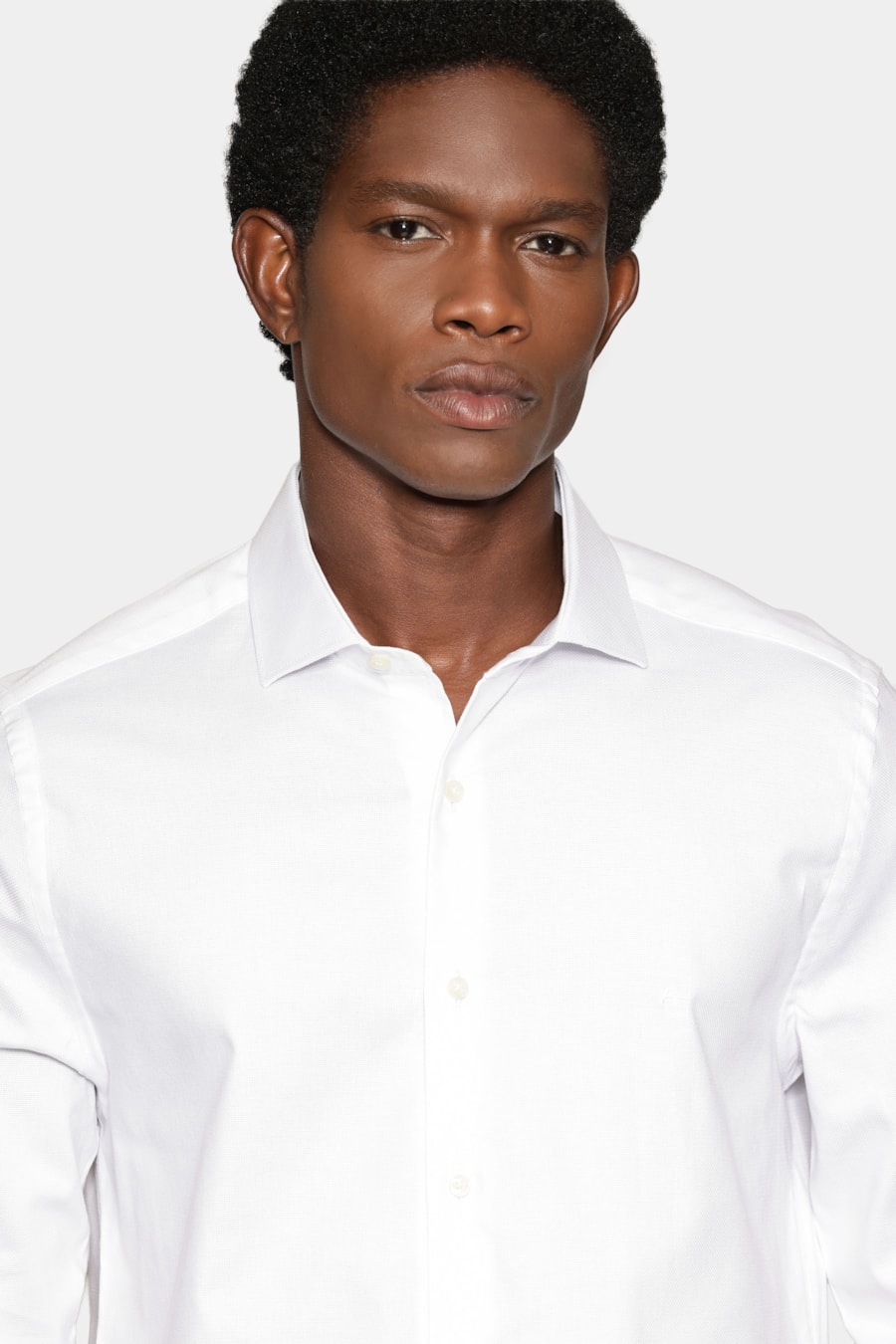 Camisa Slim Maquineta Stretch Branco — foto 3 de 6