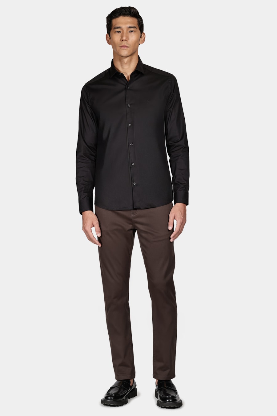 Camisa Slim Maquinetada Stretch Preto — foto 2 de 6