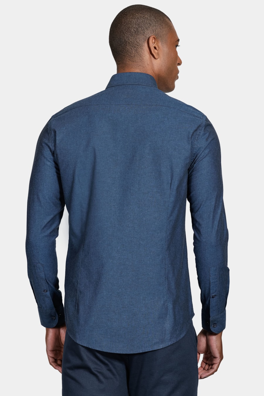 Camisa Slim Mescla Marinho Mescla — foto 4 de 5